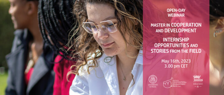 OPENDAY Webinar del Master in Cooperation and Development di Pavia