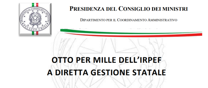 Bando 2023 per i fondi otto per mille a diretta gestione statale