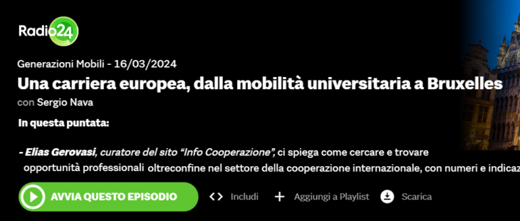 Info Cooperazione su Radio 24