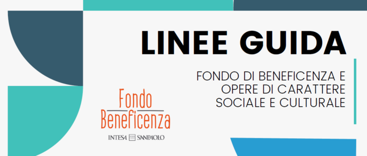 Nuove linee guida del Fondo Beneficenza Intesa Sanpaolo