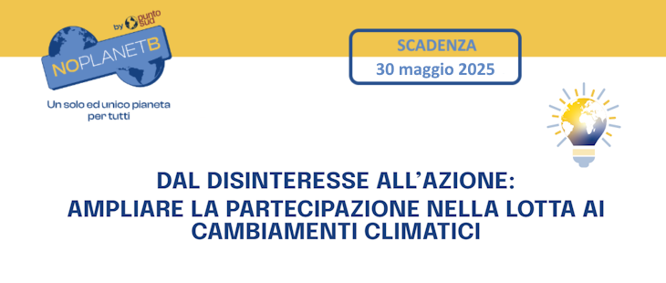 Nuovo bando NOPLANETB per coinvolgere cittadini e istituzioni
